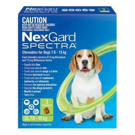 NEXGARD SPECTRA 7.6 -15KG 3PACK