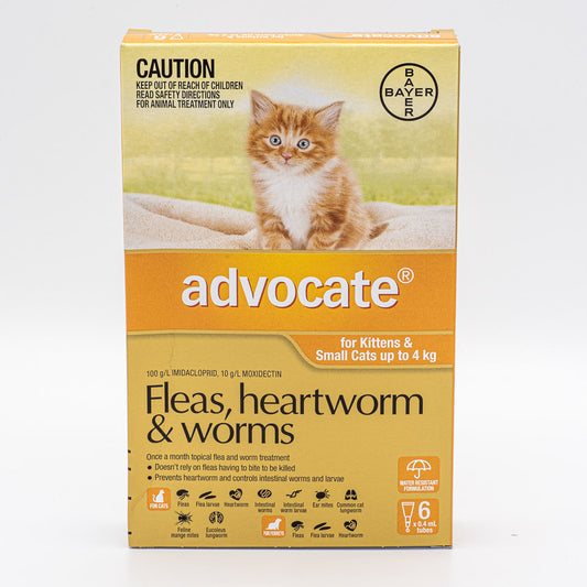 ADVOCATE CAT SMALL ORANGE 0-4KG 6PACK