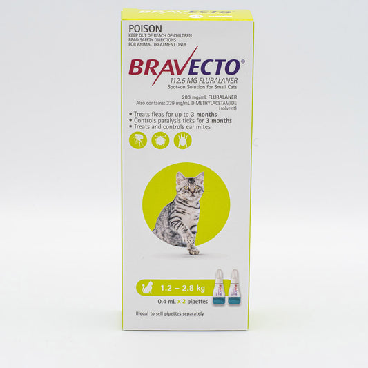 BRAVECTO CAT SPOT ON 1.2-2.8KG 2PK