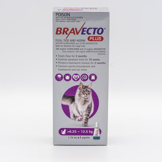 BRAVECTO PLUS CAT 6.25-12.5KG 1PK