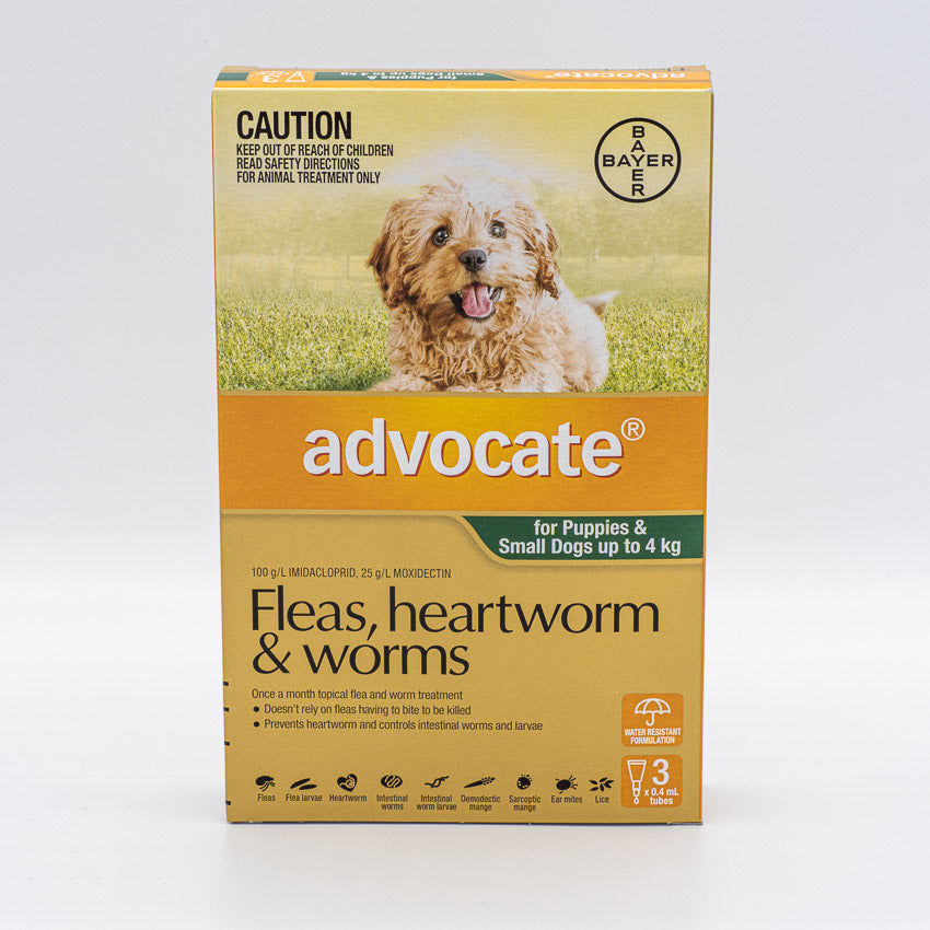 ADVOCATE DOG SMALL GREEN 0-4KG 3PACK