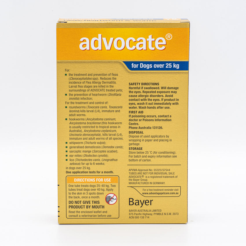 ADVOCATE DOG XLARGE BLUE OVER 25KG 6PACK