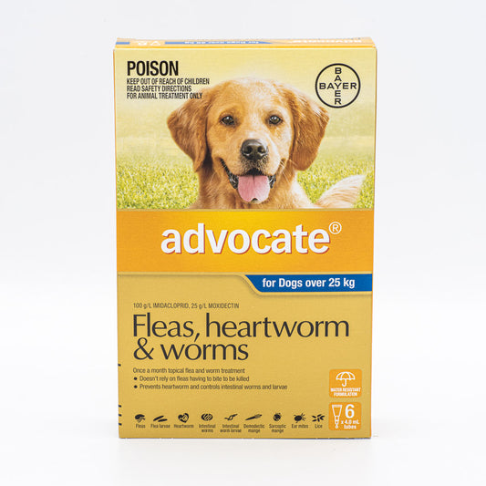 ADVOCATE DOG XLARGE BLUE OVER 25KG 6PACK
