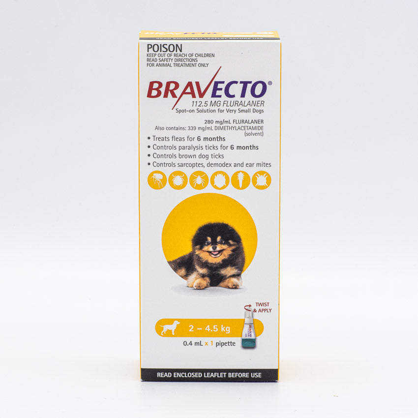 BRAVECTO DOG SPOT ON 2-4.5KG 1PK