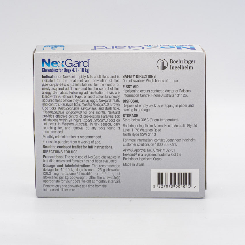 NEXGARD SMALL 4.1-10KG 3PACK