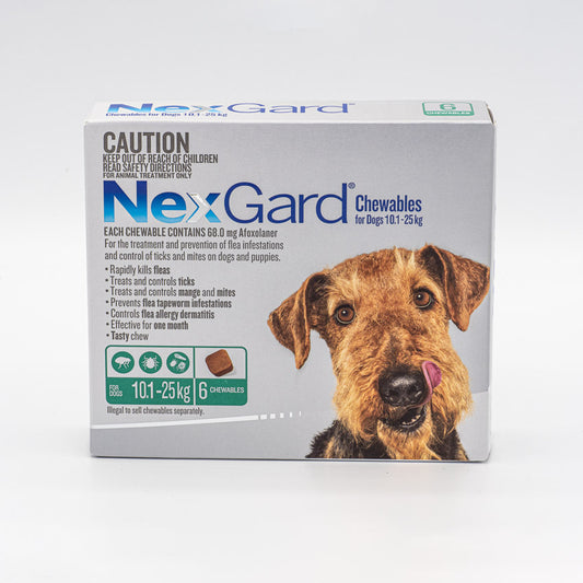 NEXGARD MEDIUM 10.1-25KG 6PACK