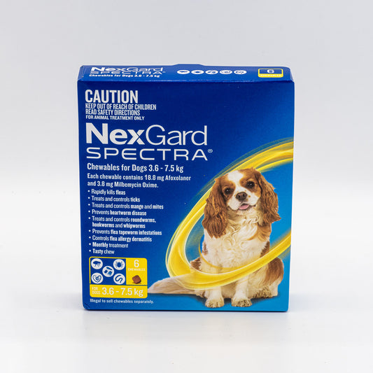 NEXGARD SPECTRA 3.6-7.5KG 6PACK