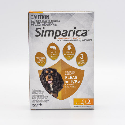 SIMPARICA 5.1-10KG 3PACK