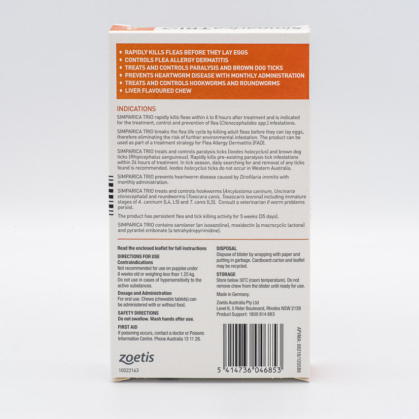SIMPARICA TRIO 5.1-10KG 3PACK