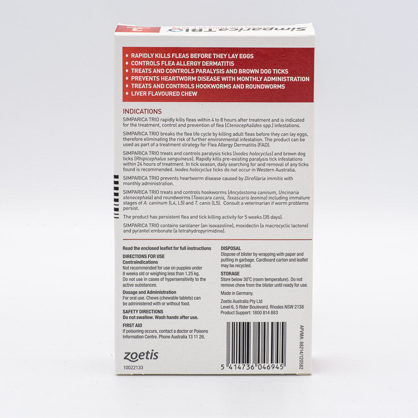 SIMPARICA TRIO 40.1-60KG 3PACK