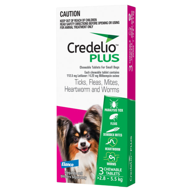 CREDELIO PLUS SMALL 2.8-5.5KG PINK 3PK