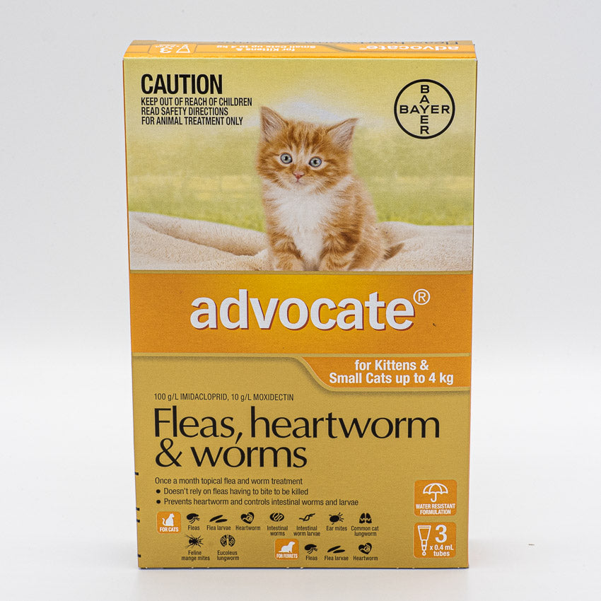 ADVOCATE CAT SMALL ORANGE 0-4KG 3PACK