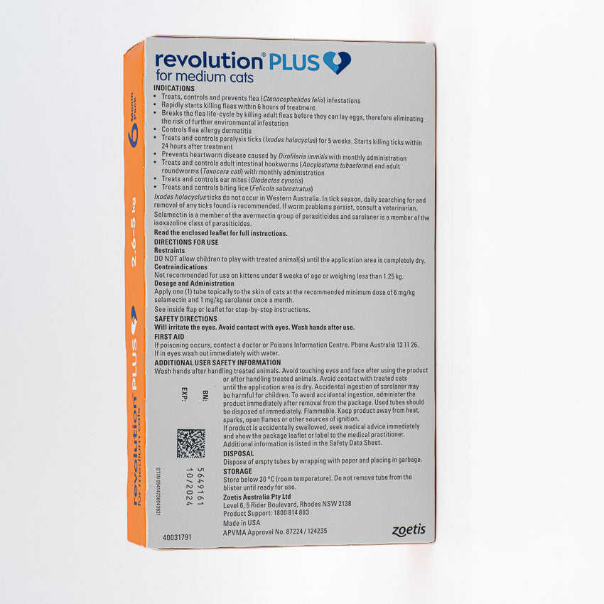 REVOLUTION PLUS CAT 2.5-5KG 6PACK