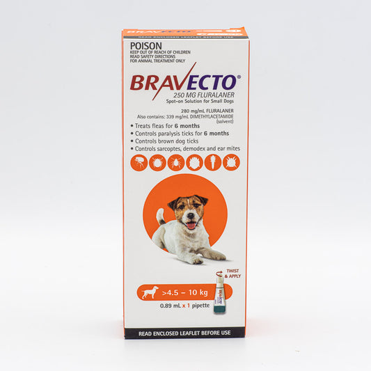 BRAVECTO DOG SPOT ON 4.5-10KG 1PK