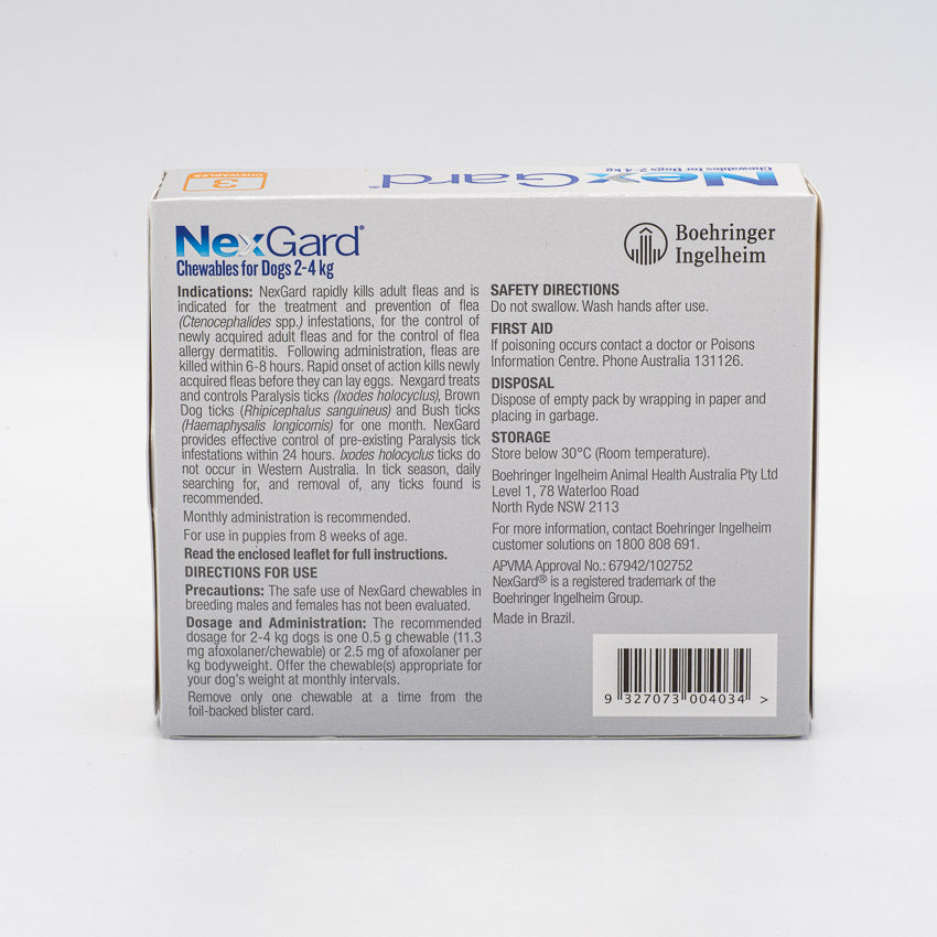 NEXGARD V.SMALL 2.0-4KG 3PACK