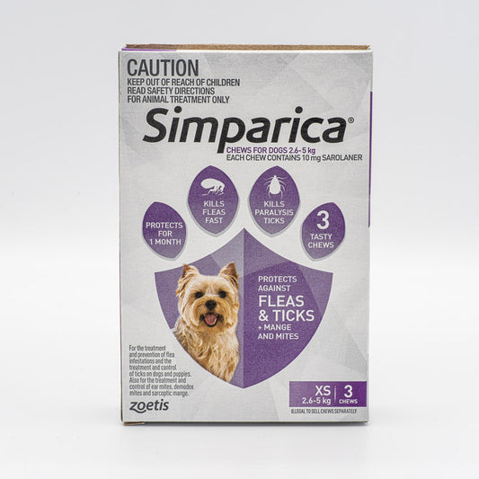 SIMPARICA 2.6-5KG 3PACK