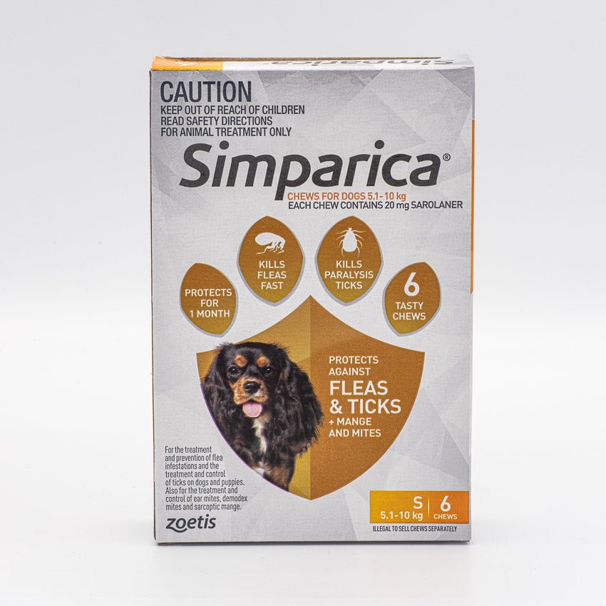 SIMPARICA 5.1-10KG 6PACK