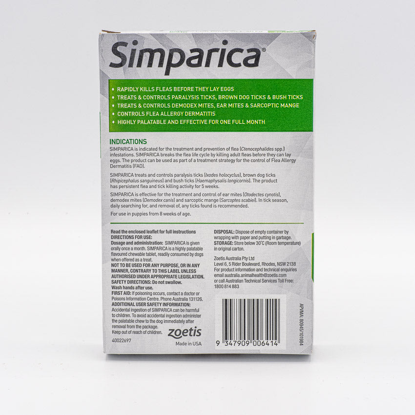 SIMPARICA 20.1-40KG 6PACK