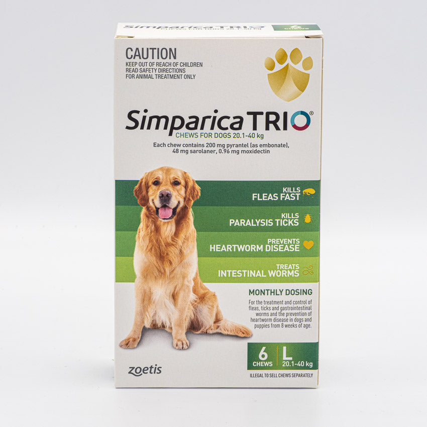 SIMPARICA TRIO 20.1-40KG 6PACK